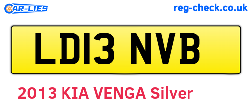LD13NVB are the vehicle registration plates.