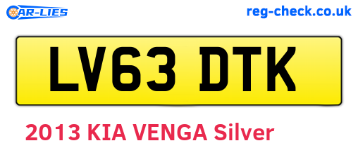 LV63DTK are the vehicle registration plates.