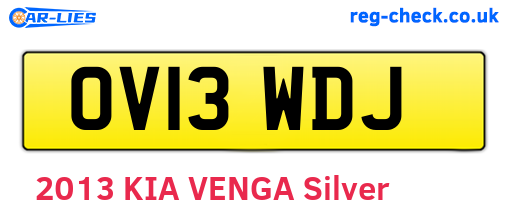 OV13WDJ are the vehicle registration plates.
