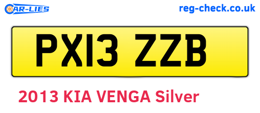 PX13ZZB are the vehicle registration plates.