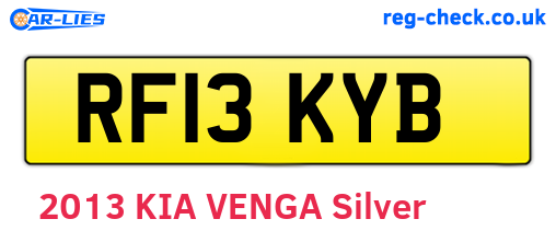RF13KYB are the vehicle registration plates.