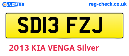 SD13FZJ are the vehicle registration plates.