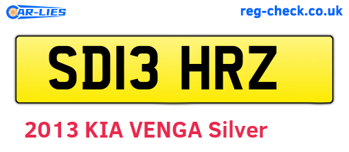 SD13HRZ are the vehicle registration plates.