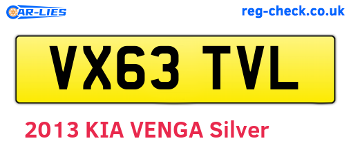 VX63TVL are the vehicle registration plates.