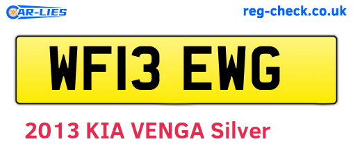 WF13EWG are the vehicle registration plates.
