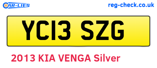 YC13SZG are the vehicle registration plates.