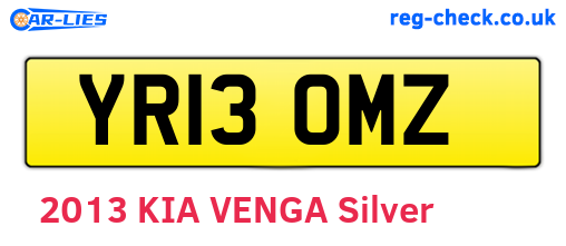 YR13OMZ are the vehicle registration plates.