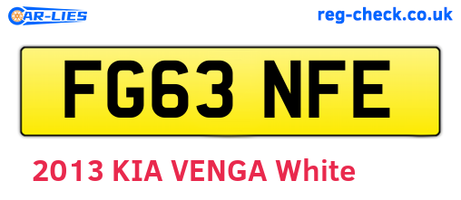 FG63NFE are the vehicle registration plates.