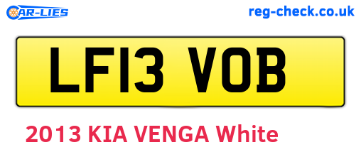 LF13VOB are the vehicle registration plates.