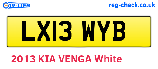 LX13WYB are the vehicle registration plates.