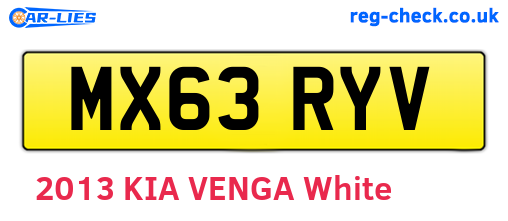 MX63RYV are the vehicle registration plates.