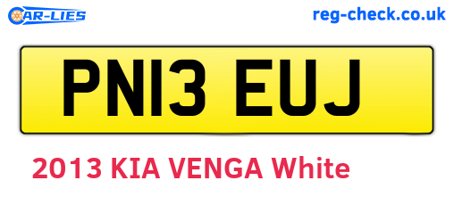 PN13EUJ are the vehicle registration plates.