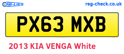 PX63MXB are the vehicle registration plates.