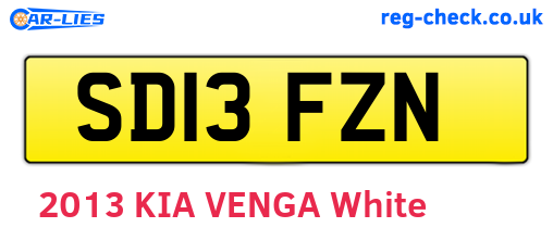 SD13FZN are the vehicle registration plates.