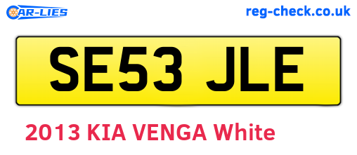 SE53JLE are the vehicle registration plates.