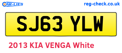 SJ63YLW are the vehicle registration plates.