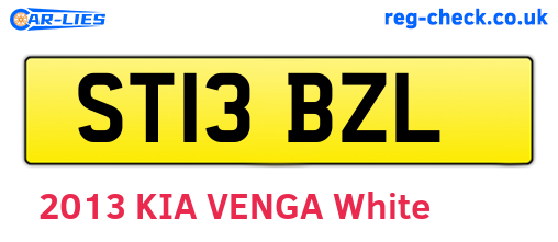 ST13BZL are the vehicle registration plates.
