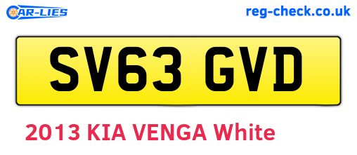SV63GVD are the vehicle registration plates.