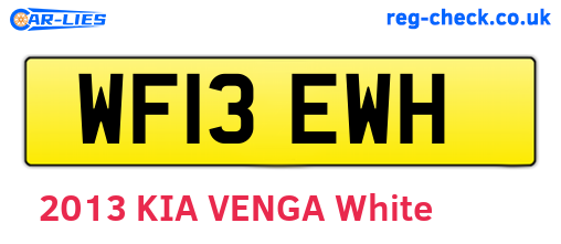 WF13EWH are the vehicle registration plates.