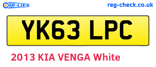 YK63LPC are the vehicle registration plates.