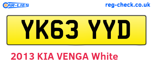 YK63YYD are the vehicle registration plates.