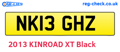 NK13GHZ are the vehicle registration plates.