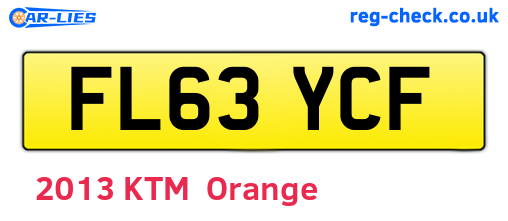 FL63YCF are the vehicle registration plates.