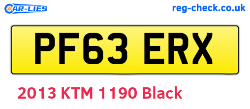 PF63ERX are the vehicle registration plates.