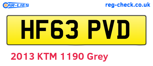 HF63PVD are the vehicle registration plates.