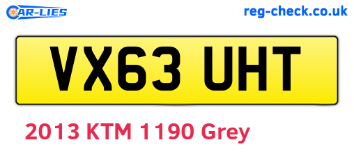 VX63UHT are the vehicle registration plates.