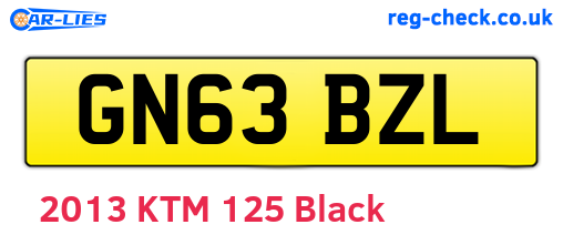 GN63BZL are the vehicle registration plates.