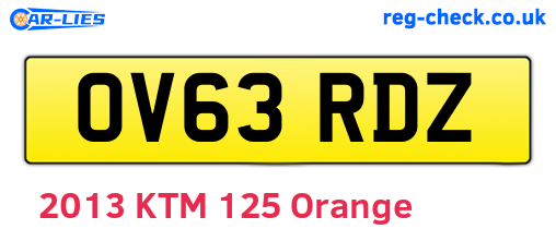 OV63RDZ are the vehicle registration plates.