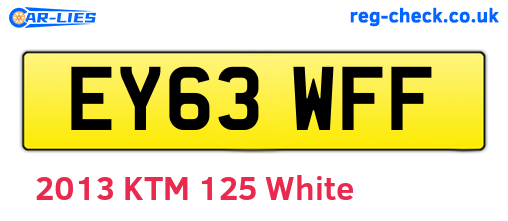 EY63WFF are the vehicle registration plates.