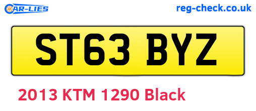 ST63BYZ are the vehicle registration plates.