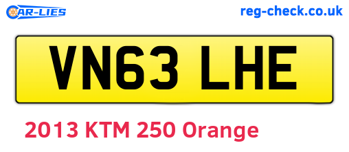 VN63LHE are the vehicle registration plates.