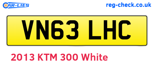 VN63LHC are the vehicle registration plates.