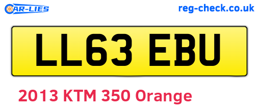 LL63EBU are the vehicle registration plates.