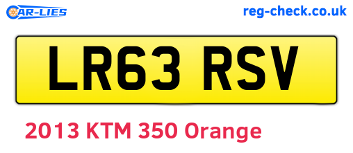 LR63RSV are the vehicle registration plates.