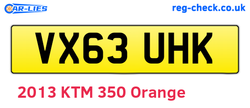 VX63UHK are the vehicle registration plates.