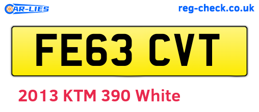 FE63CVT are the vehicle registration plates.