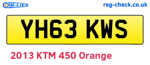 YH63KWS are the vehicle registration plates.