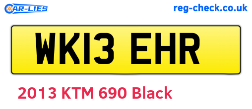 WK13EHR are the vehicle registration plates.