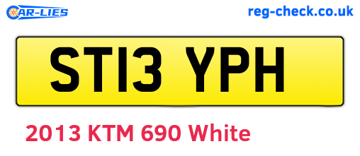 ST13YPH are the vehicle registration plates.