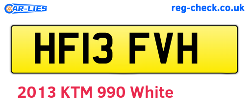 HF13FVH are the vehicle registration plates.