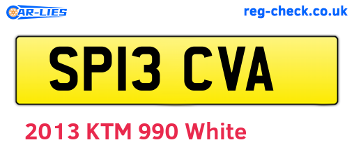 SP13CVA are the vehicle registration plates.