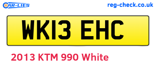 WK13EHC are the vehicle registration plates.
