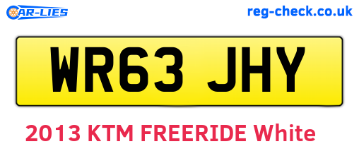 WR63JHY are the vehicle registration plates.
