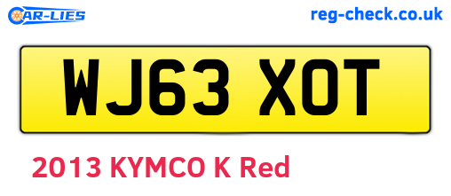 WJ63XOT are the vehicle registration plates.