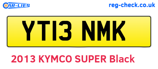 YT13NMK are the vehicle registration plates.