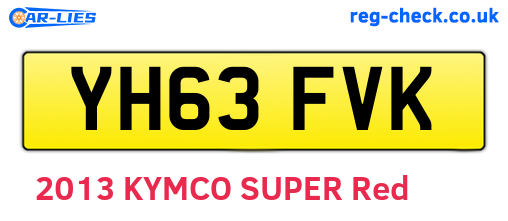 YH63FVK are the vehicle registration plates.